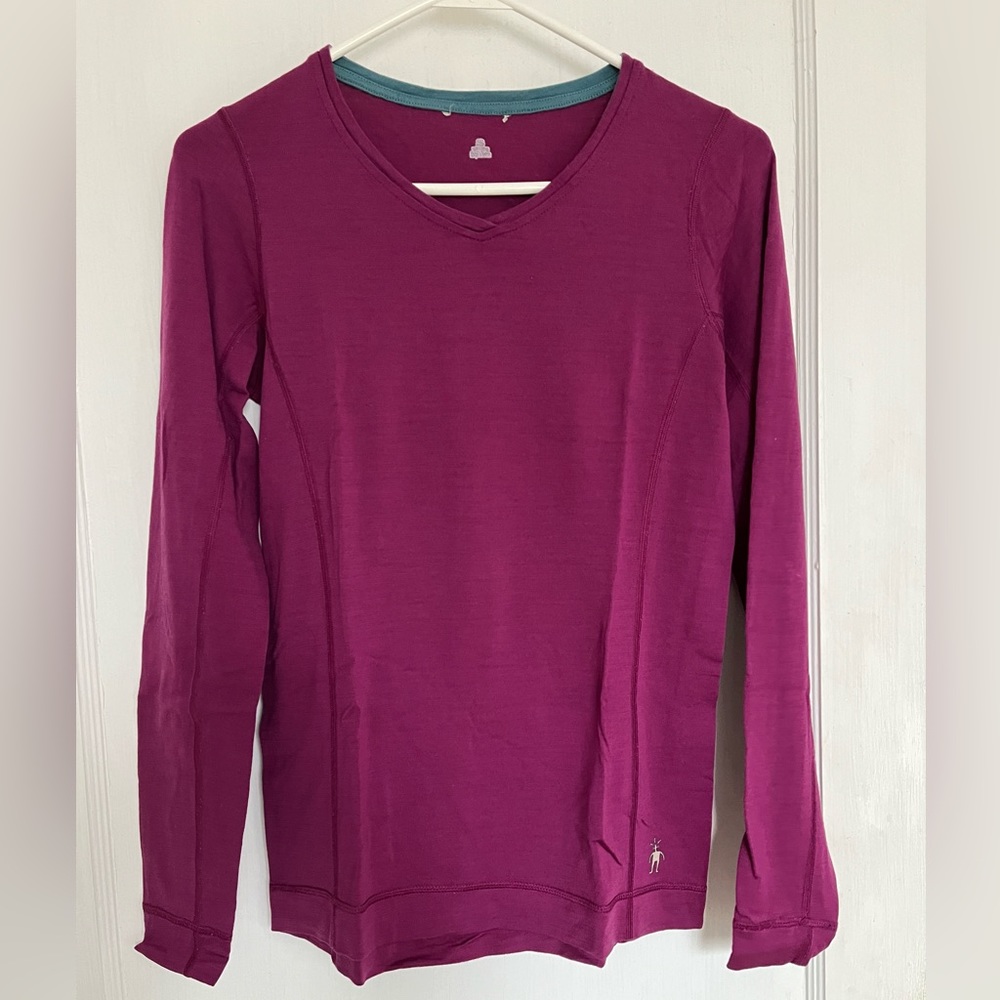 🐑Smartwool long sleeved merino v-neck top